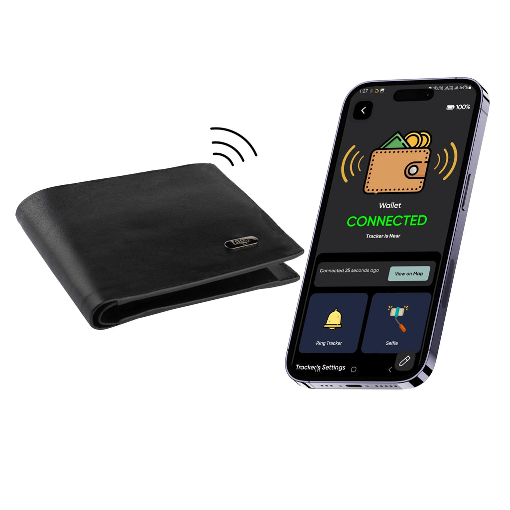 Smart Wallet (stitchless) Dolphin Tracker + Lost Recovery + RFID