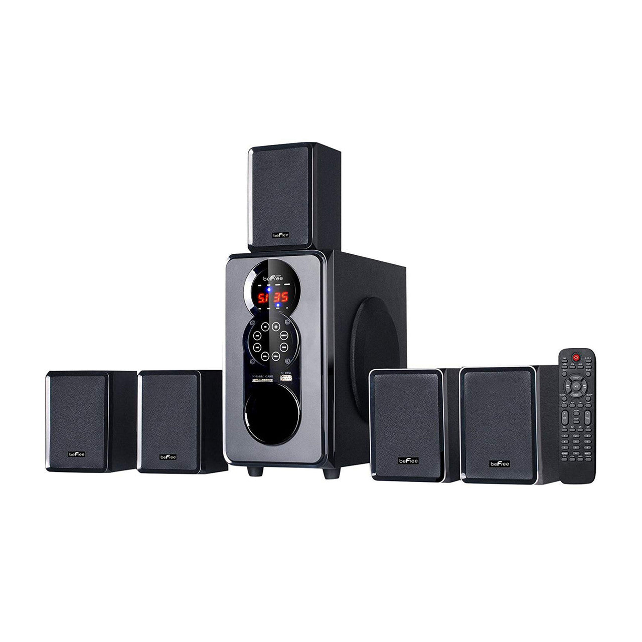 beFree Sound 5.1 Channel Bluetooth Surround Sound Speaker System in Black BEFREE SOUND