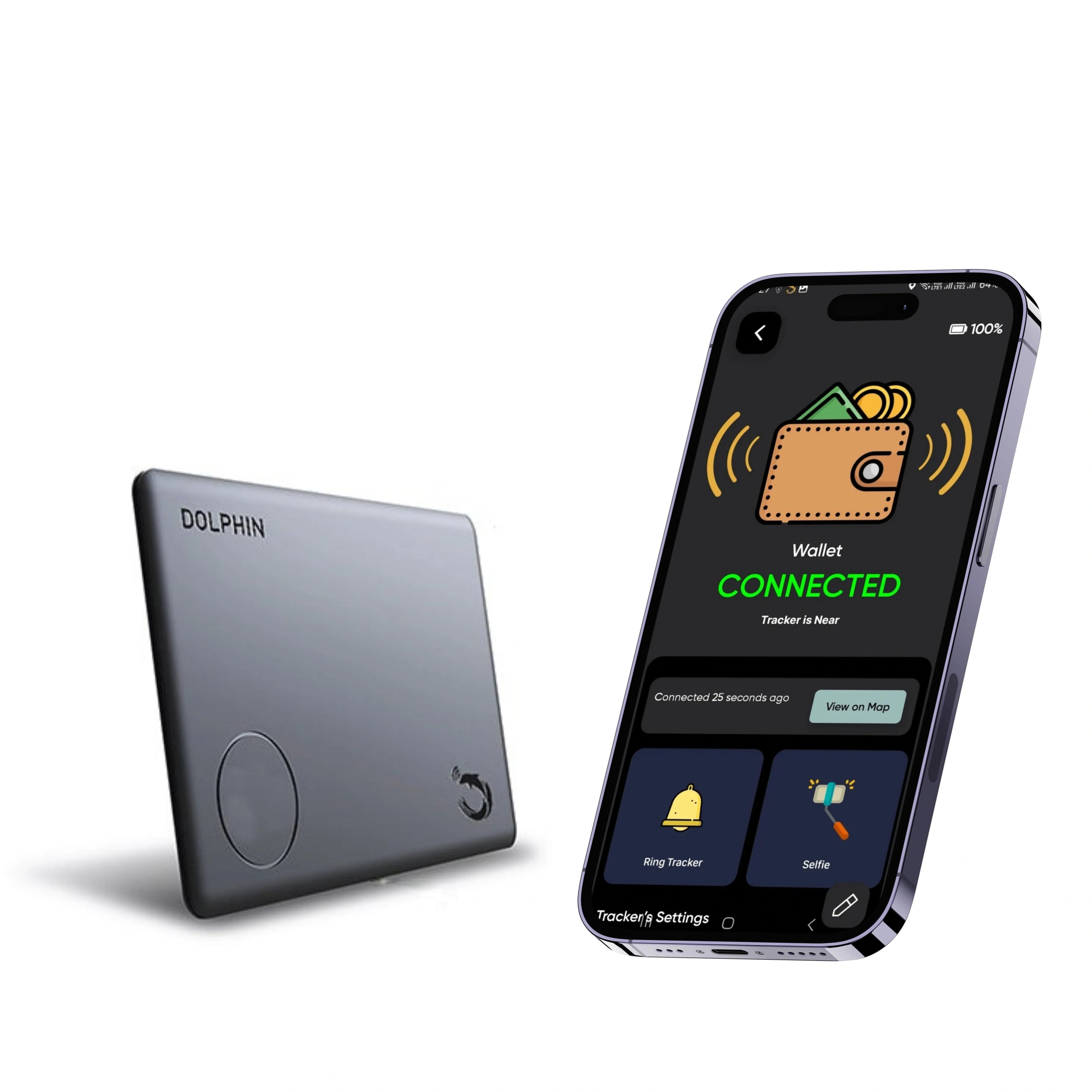 Dolphin Smart Tracker Sleek Slide into wallets, passports and where space is limited | 3 yrs battery life