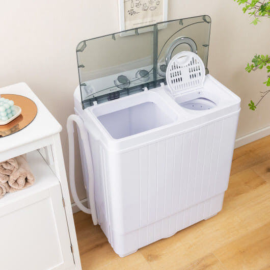 Portable Twin Tub Washing Machine with Timer Control Cloud’s Electronics Shop
