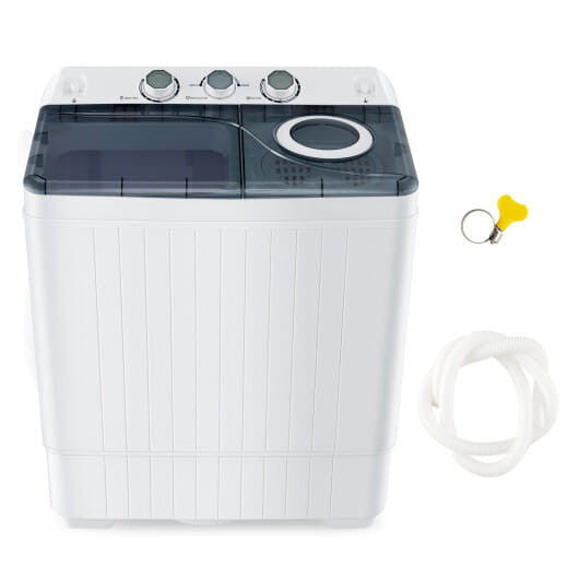 Portable Twin Tub Washing Machine with Timer Control Cloud’s Electronics Shop
