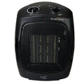 Vie Air 1500W Portable 2-Settings Office Black Ceramic Heater with Adjustable Thermostat VIE AIR