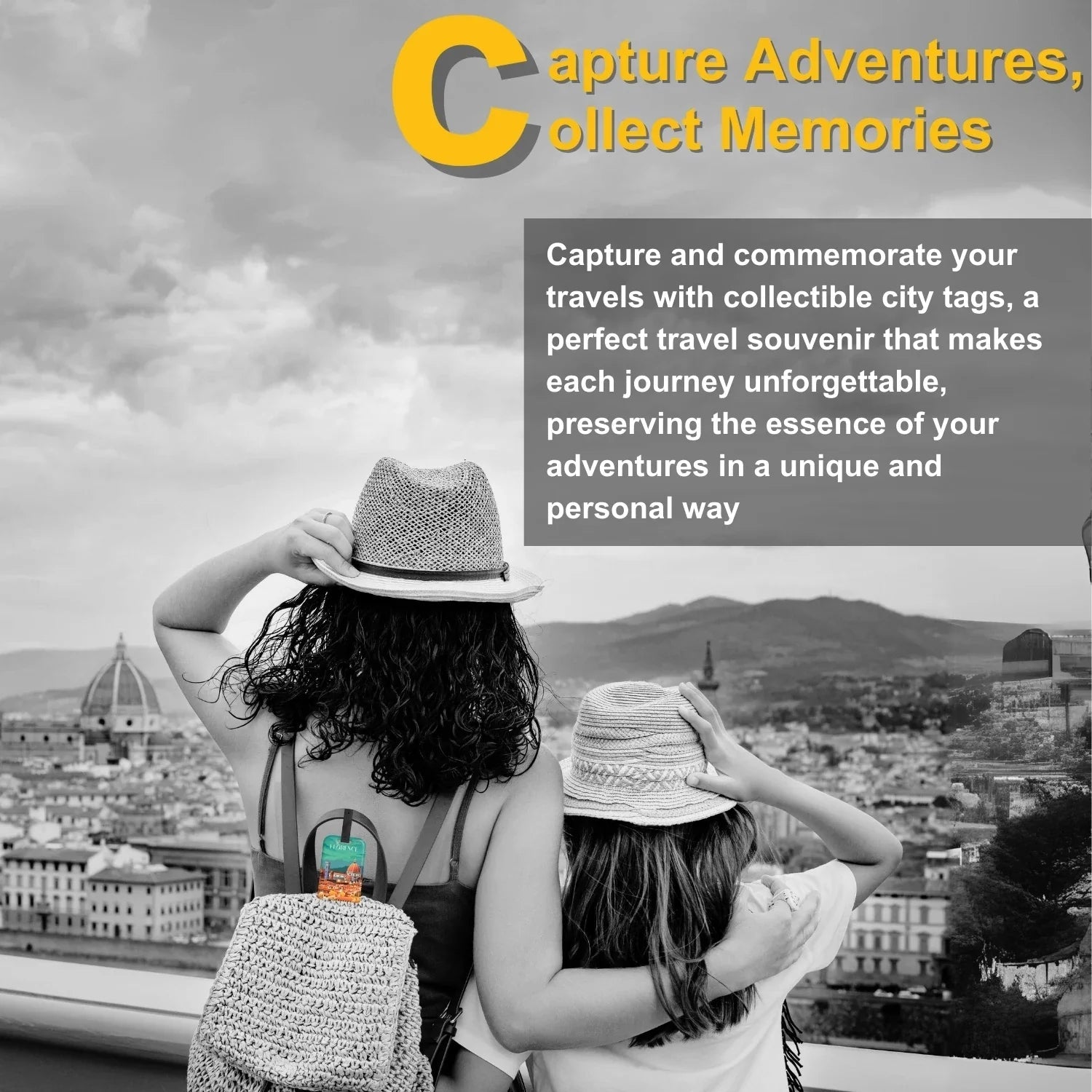 Smart Bag Security Tag - Florence [Pack 2] Global Lost Recovery Service | 2800+ Airports worldwide