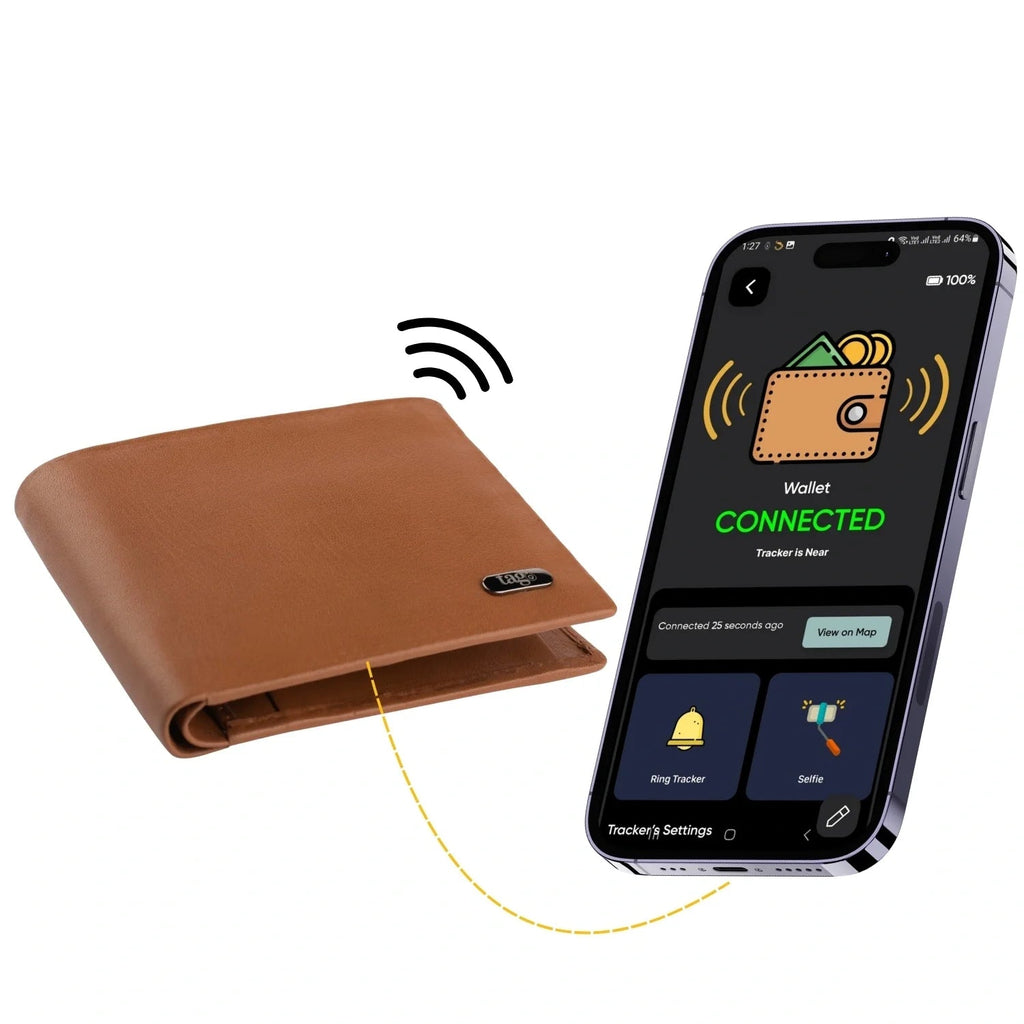 Smart Wallet (stitchless) Dolphin Tracker + Lost Recovery + RFID